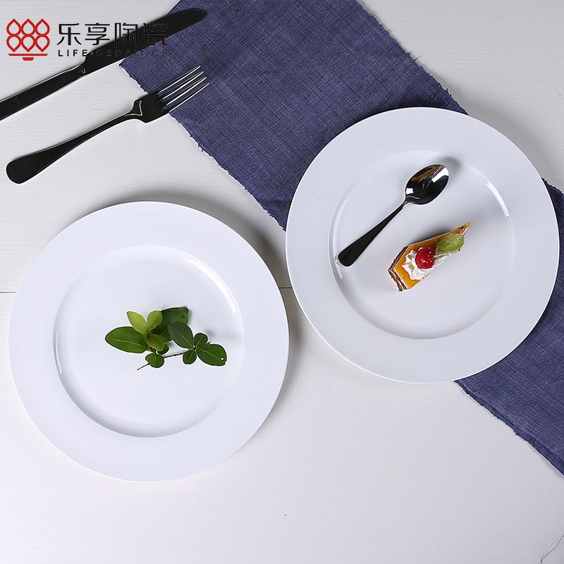 国产 骨瓷盘家用纯白盘子西餐盘凉菜盘10英寸 2只