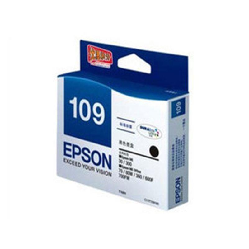 爱普生（EPSON）T1091 黑色墨盒 适用ME70/ME600F/ME510/ME520机型 约245页