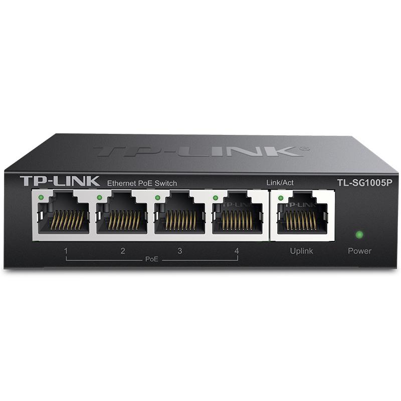 TP-LINK TL-SG1005P 5口全千兆非网管POE交换机