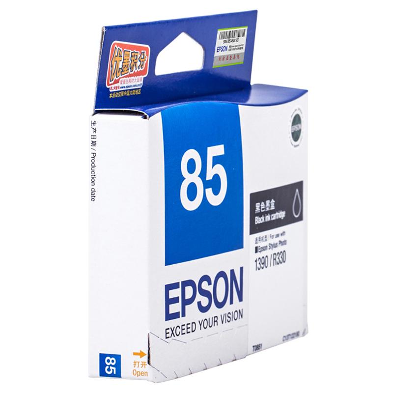 爱普生（EPSON）T0851 黑色墨盒 470页打印量 适用机型：PHOTO 1390/R330 单支装