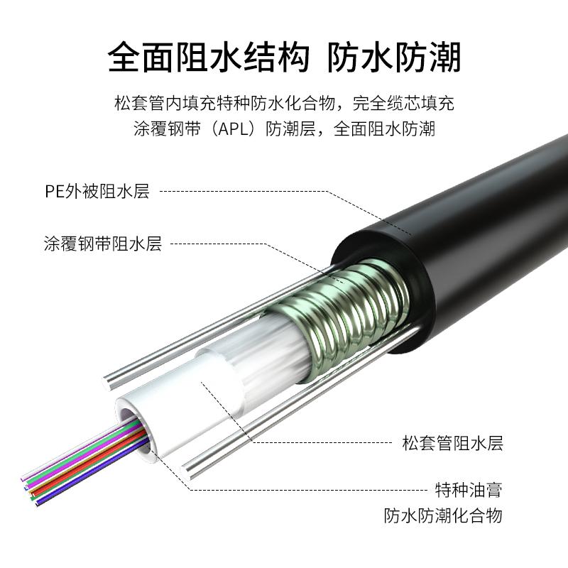 博扬(BOYANG) 线缆 BY-GYTA-12B1 12芯单模室外光缆 100米 - - (单位: 卷 规格: 一轴装)