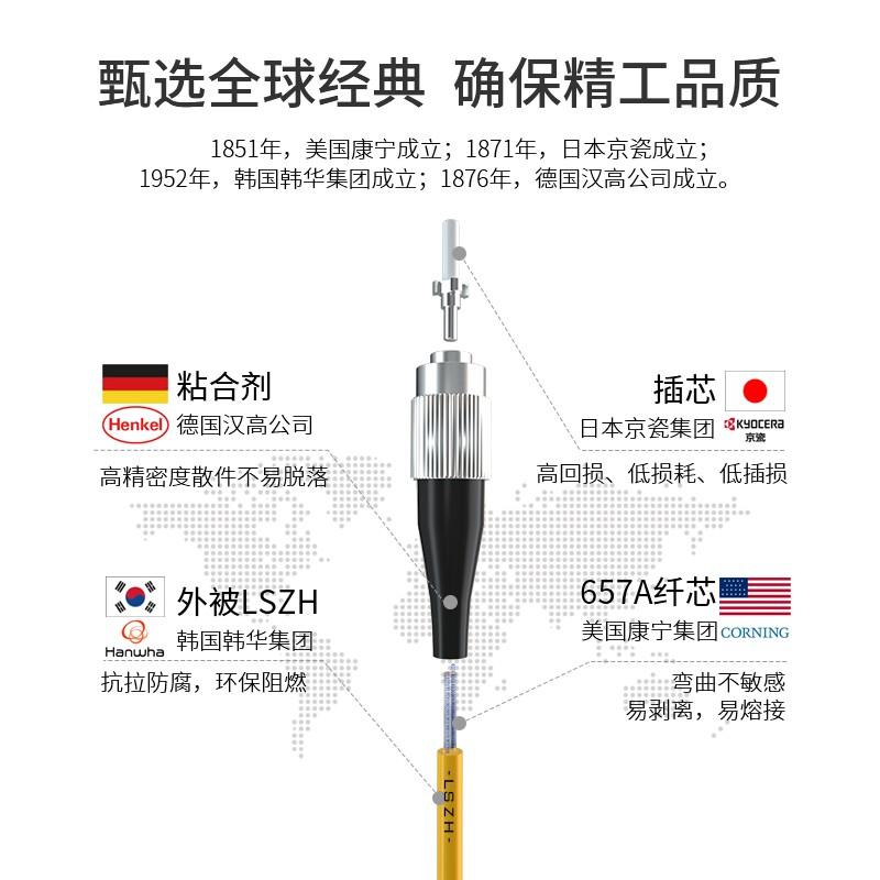 博扬（BOYANG）BY-5331SM 电信级光纤跳线fc-fc(UPC) 5米 单模单芯 Φ3.0跳纤光纤线 收发器尾纤