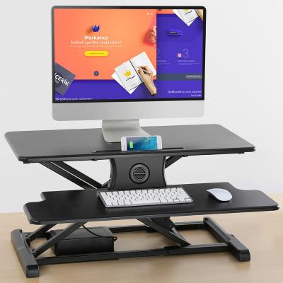 Brateck北弧 升降桌 电脑桌 站立办公升降台 办公工作桌台式书桌 站立式电脑升降支架 显示器笔记本支架DWS06
