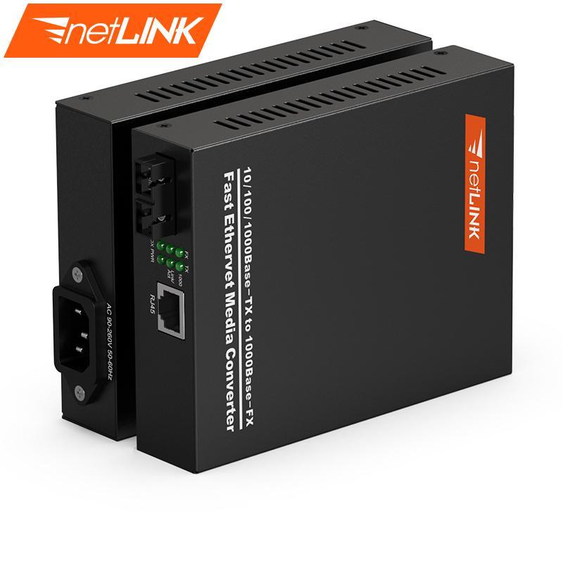NETLINK HTB-GS-03/40KM 电信级 千兆单模双纤光纤收发器 光电转换器 内置电源 0-40KM 一台
