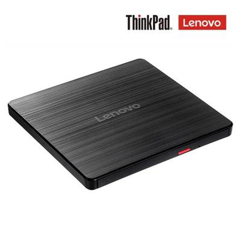 联想（Lenovo）外置光驱8倍速DVD刻录机 USB2.0 接口type-c接口移动光驱 GP70N拉丝黑色（便携静音）USB2.0