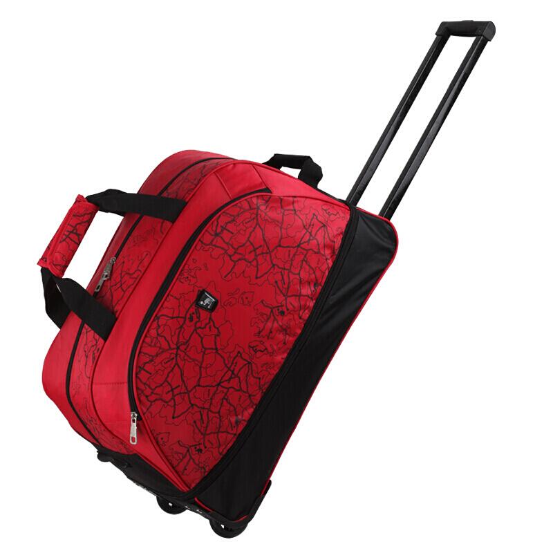爱华仕/OIWAS 旅行拉杆包 大容量户外行李袋 男女休闲拉杆包 8019红色