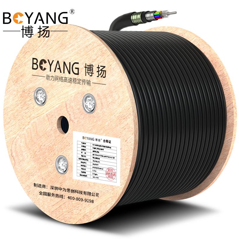 博扬（BOYANG）BY-GYTA53-96B1.3重铠地埋96芯单模室外光缆 GYTA53层绞式直埋光纤线 2000米轴