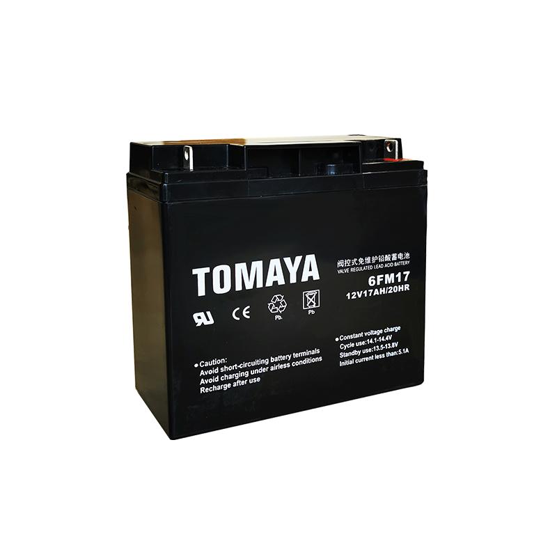 TOMAYA阀控密封式UPS不间断电源电池铅酸免维护蓄电池 12V17AH