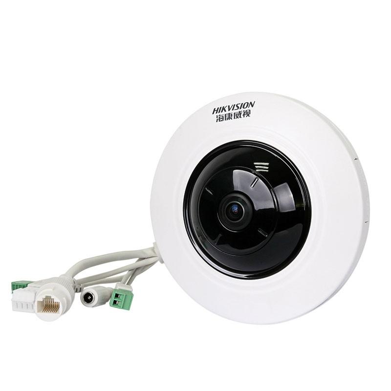 海康威视（HIKVISION）DS-2CD3955FWD-IWS(1.05mm) 500万鱼眼高清摄像机 支持PoE、WiFi