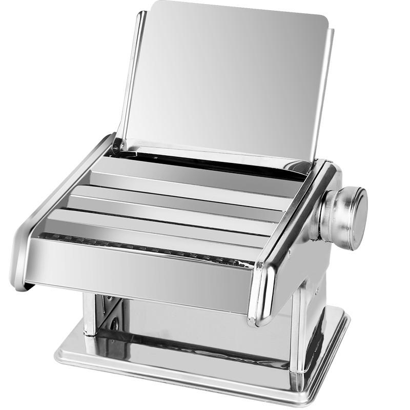 拜杰 面条机多功能压面机手动面条机家用面条机不锈钢擀面机银色三刀