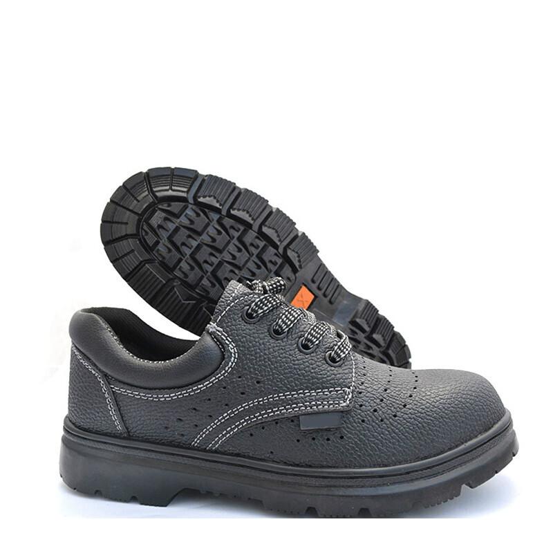 工作皮鞋劳防劳保用品铁工人劳动鞋老包鞋男 黑色透气 42
