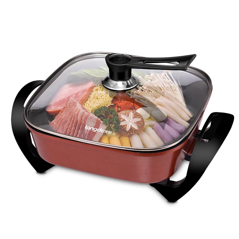 龙的(longde) 多功能电火锅 大容量不沾锅电煮锅家用电炒锅 ld-hg60f